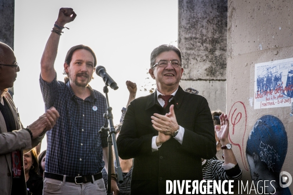 Apero Insoumis avec JL Melenchon a Belleville