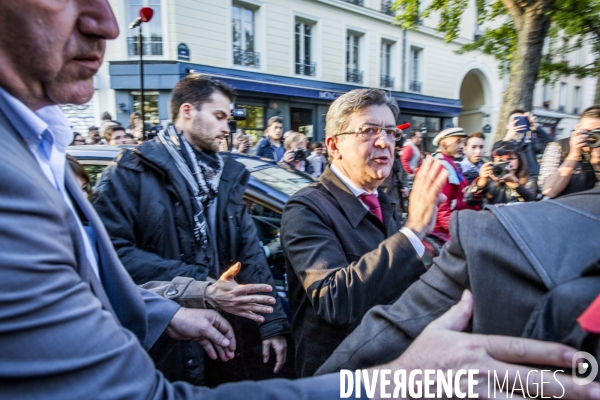 Apero Insoumis avec JL Melenchon a Belleville