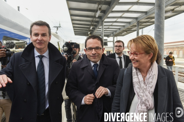 Benoît Hamon visite les travaux du métro de Rennes