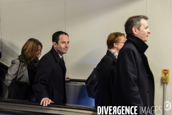 Benoît Hamon visite les travaux du métro de Rennes