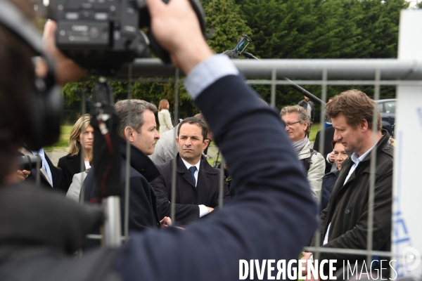 Benoît Hamon visite les travaux du métro de Rennes