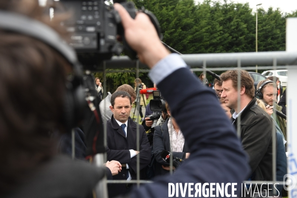 Benoît Hamon visite les travaux du métro de Rennes