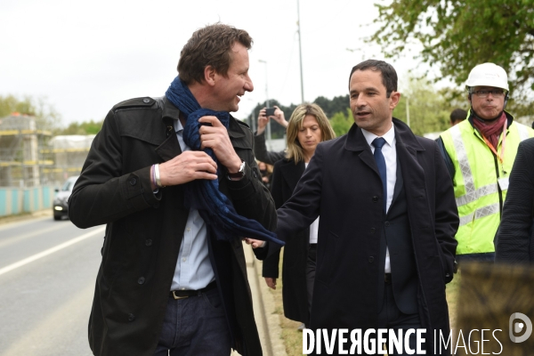 Benoît Hamon visite les travaux du métro de Rennes