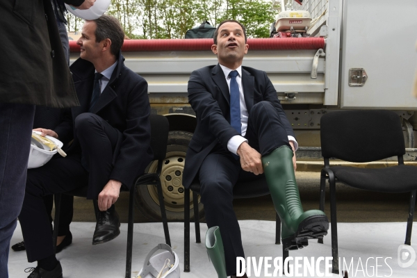 Benoît Hamon visite les travaux du métro de Rennes