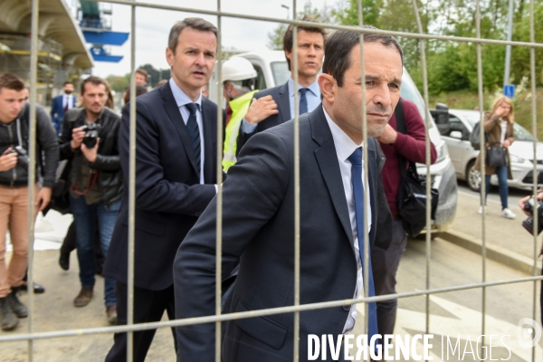 Benoît Hamon visite les travaux du métro de Rennes