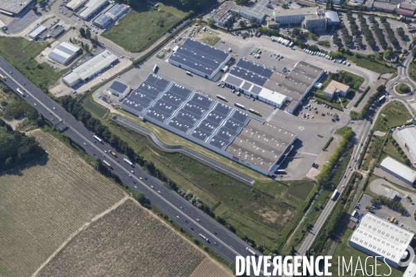 Vue aérienne de Nîmes