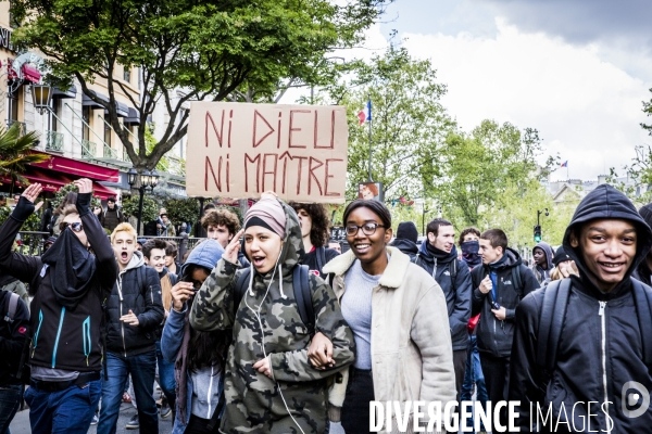 Ni Le Pen, Ni Macron , protestation lyceenne