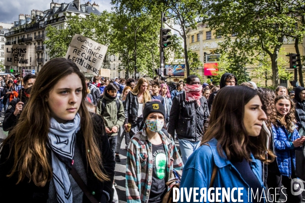 Ni Le Pen, Ni Macron , protestation lyceenne