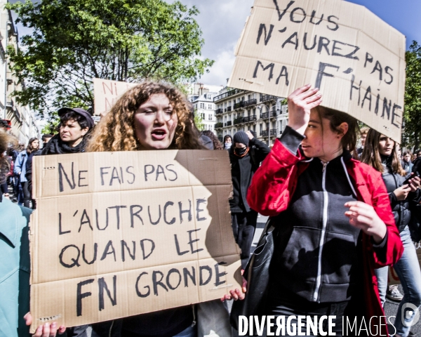 Ni Le Pen, Ni Macron , protestation lyceenne