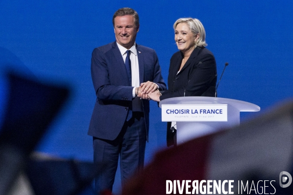 Meeting du 1er Mai de Marine LE PEN et Nicolas DUPONT-AIGNAN.