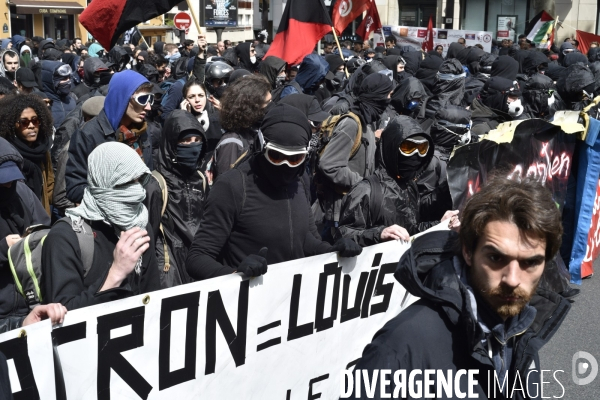 1er mai à Paris. Mobilisation contre le Front National.