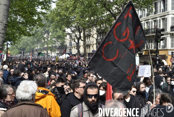 1er mai à Paris. Mobilisation contre le Front National.