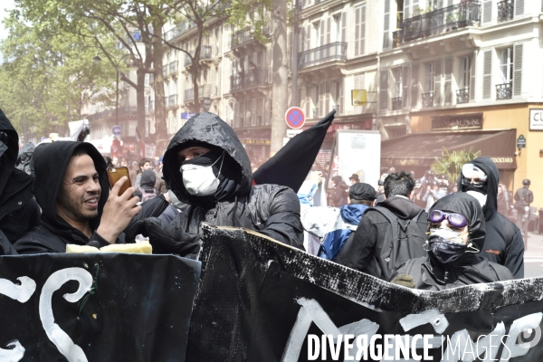 1er mai à Paris. Mobilisation contre le Front National.