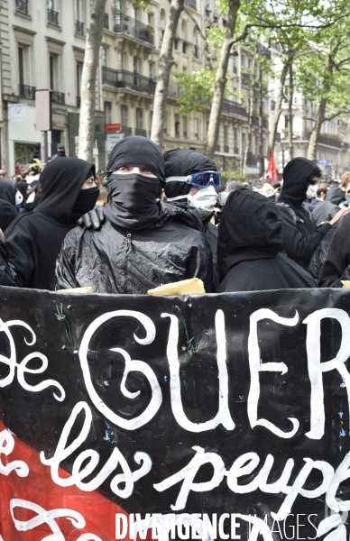 1er mai à Paris. Mobilisation contre le Front National.