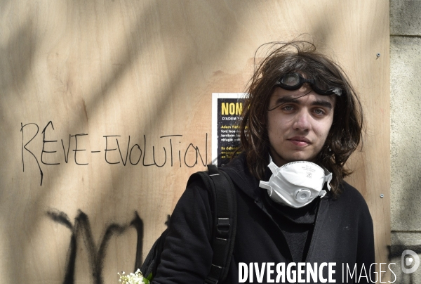 1er mai à Paris. Mobilisation contre le Front National.