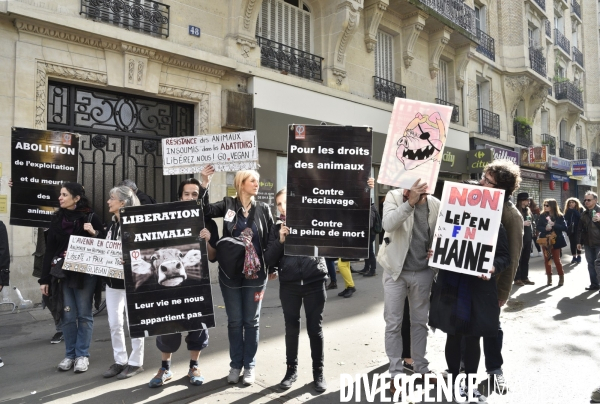 1er mai à Paris. Mobilisation contre le Front National.