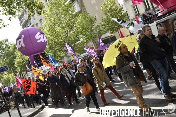 1er mai à Paris. Mobilisation contre le Front National.