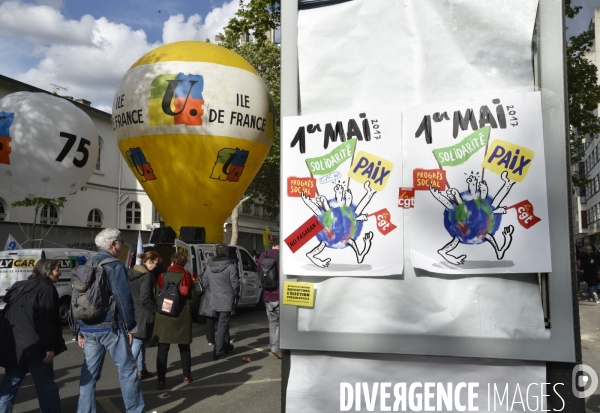 1er mai à Paris. Mobilisation contre le Front National.