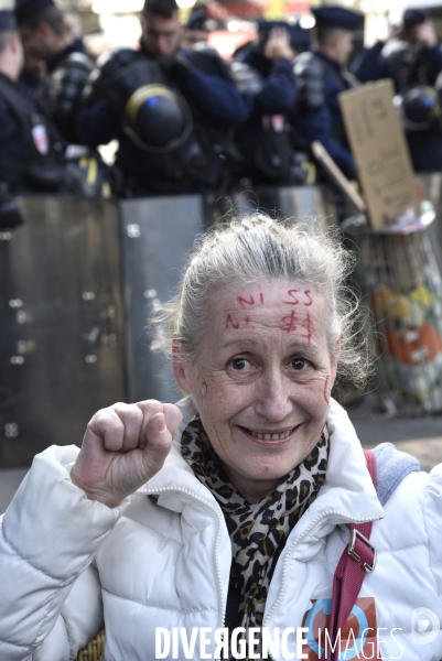 1er mai à Paris. Mobilisation contre le Front National.