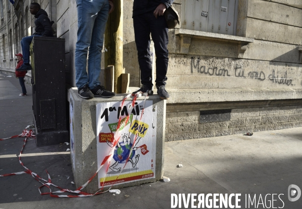 1er mai à Paris. Mobilisation contre le Front National.