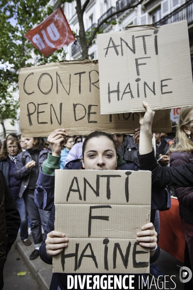 Défilé anti Le Pen pour le 1er mai