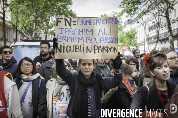 Défilé anti Le Pen pour le 1er mai