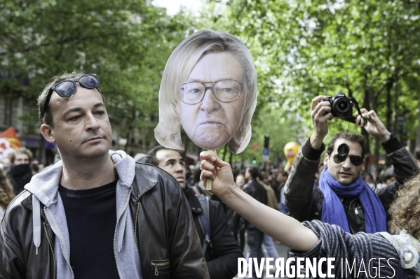 Défilé anti Le Pen pour le 1er mai