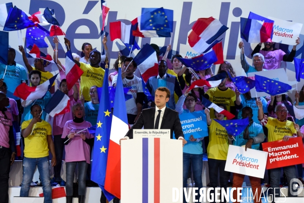 Emmanuel Macron. Meeting de La Villette