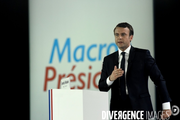 Emmanuel Macron. Meeting de La Villette