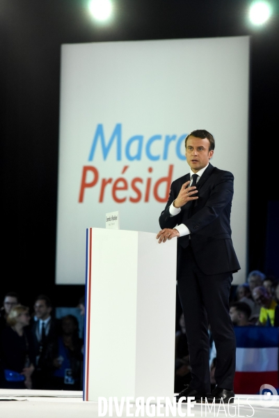 Emmanuel Macron. Meeting de La Villette