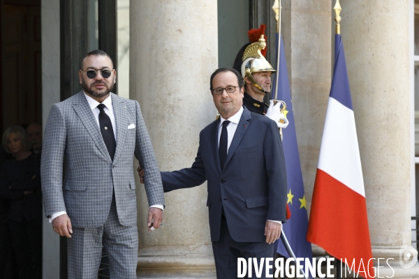 Le président François Hollande reçoit SM Mohammed VI le roi du Maroc