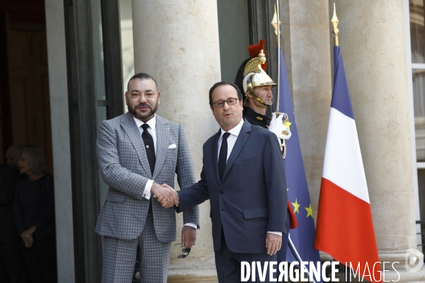 Le président François Hollande reçoit SM Mohammed VI le roi du Maroc