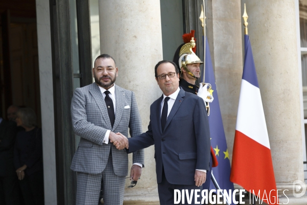 Le président François Hollande reçoit SM Mohammed VI le roi du Maroc