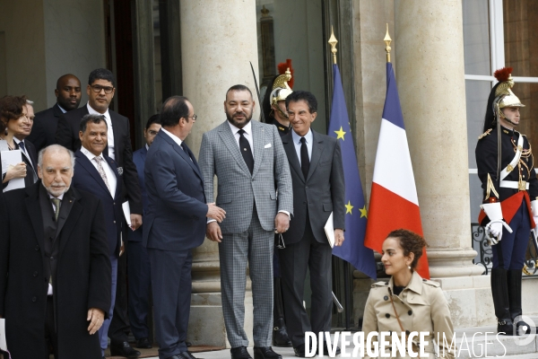 Le président François Hollande reçoit SM Mohammed VI le roi du Maroc