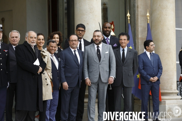 Le président François Hollande reçoit SM Mohammed VI le roi du Maroc