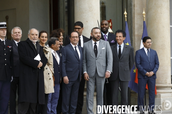 Le président François Hollande reçoit SM Mohammed VI le roi du Maroc