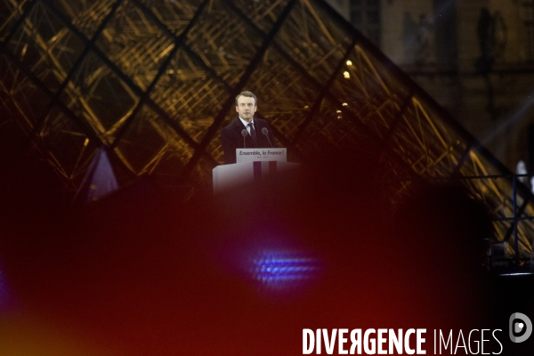 Emmanuel Macron élu président de la République - Rassemblement Carrousel  du Louvre - 7 Mai 2017