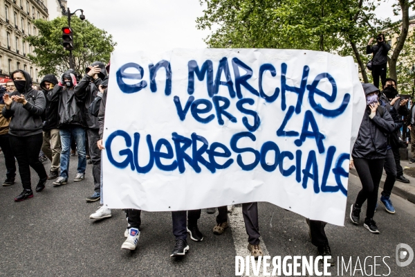 Front Social  du 8 Mai 2017 contre Emmanuel Macron, elu President