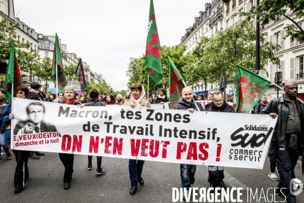 Front Social  du 8 Mai 2017 contre Emmanuel Macron, elu President