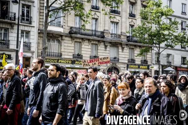 Front Social  du 8 Mai 2017 contre Emmanuel Macron, elu President