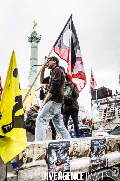 Front Social  du 8 Mai 2017 contre Emmanuel Macron, elu President