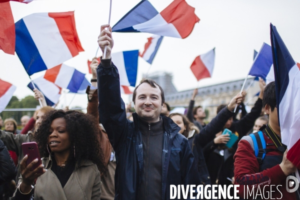 Soirée électorale de victoire d Emmanuel Macron - Présidentielle 2017