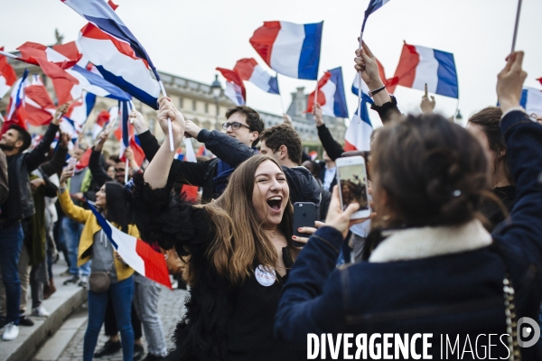 Soirée électorale de victoire d Emmanuel Macron - Présidentielle 2017