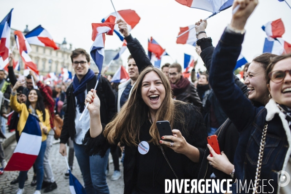 Soirée électorale de victoire d Emmanuel Macron - Présidentielle 2017