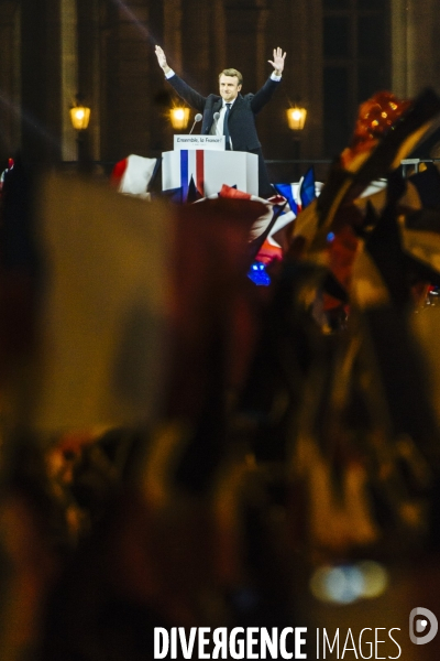 Soirée électorale de victoire d Emmanuel Macron - Présidentielle 2017