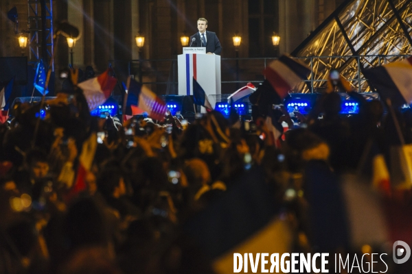 Soirée électorale de victoire d Emmanuel Macron - Présidentielle 2017