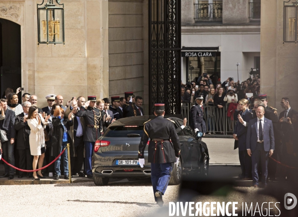 Passation de pouvoir Hollande - Macron