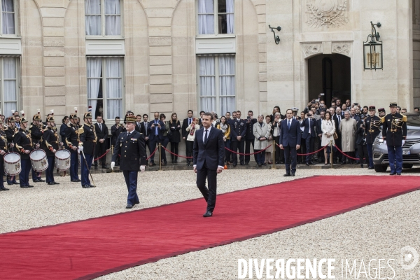 Passation de pouvoir entre François Hollande et Emmanuel Macron -14 Mai 2017