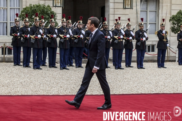 Passation de pouvoir entre François Hollande et Emmanuel Macron -14 Mai 2017