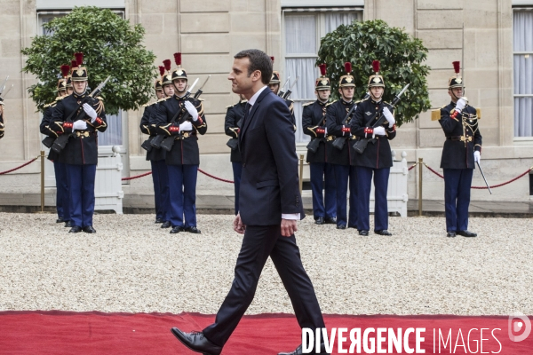 Passation de pouvoir entre François Hollande et Emmanuel Macron -14 Mai 2017